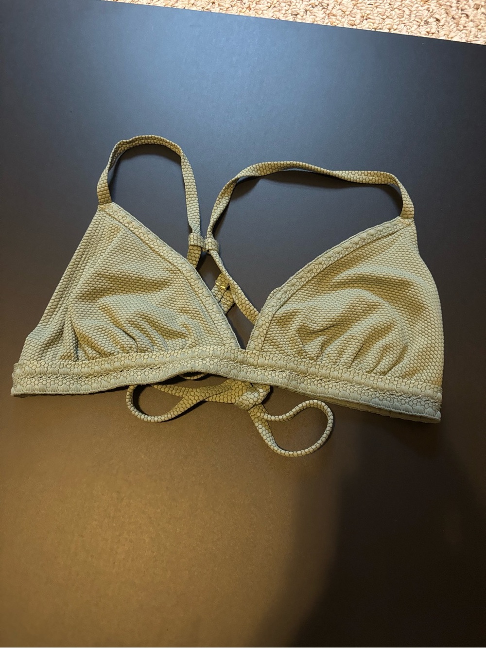Xhilaration Olive Textured Triangle Bralette